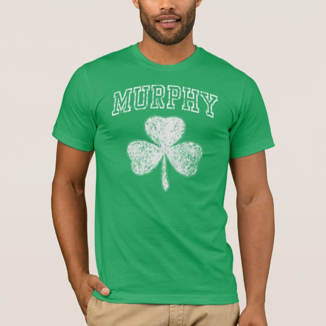 Camisa irlandesa do trevo popular t de Murphy (Frente)