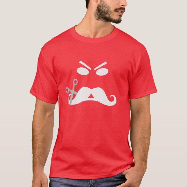 Camisa irritada do bigode - escolha o estilo (Frente)