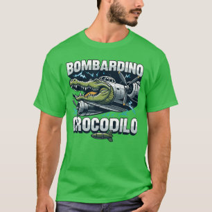 Camisa Italiana Brainrot Bombardino Crocodilo Engr