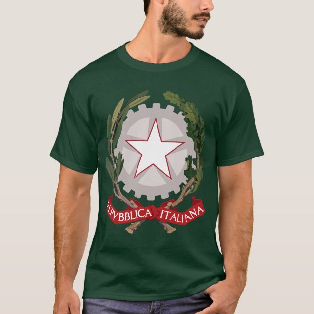 Camisa italiana da brasão T (Frente)