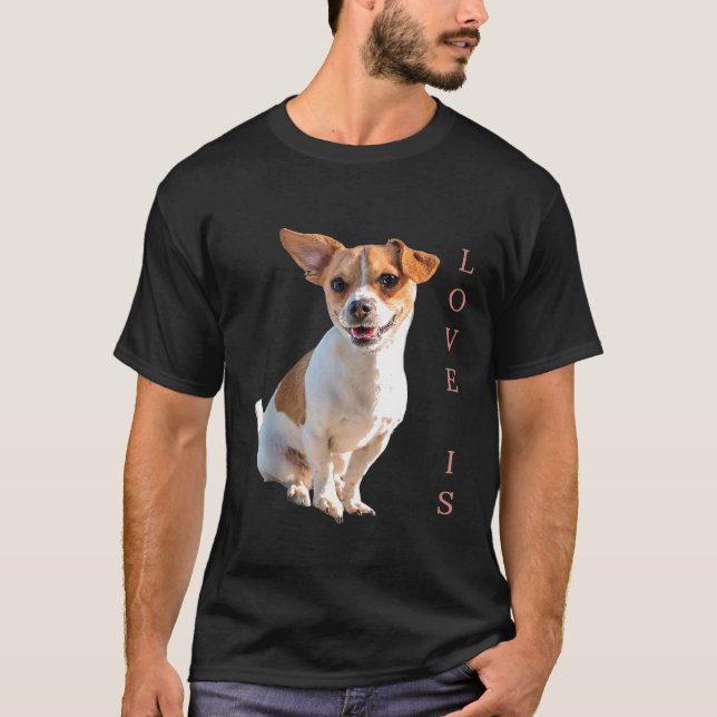 Camisa Jack Russell Terrier Mãe Pai Mulheres Homen (Frente)