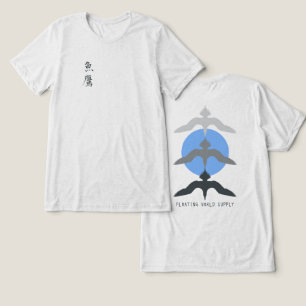 Camisa Japonesa Minimalista Falcão Ukiyo-e Estilo