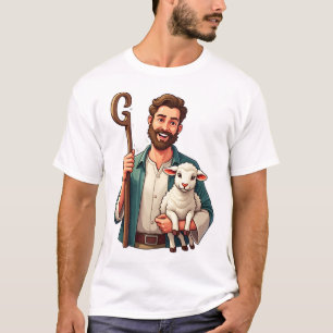 Camisa Jesus com Gravação Vintage do Bom Pastor (1