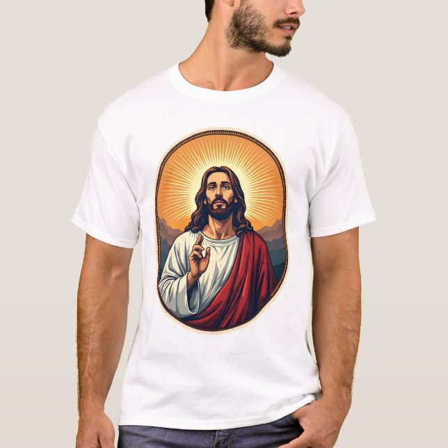 Camisa Jesus Dawn Crest Vintage Engraving (Frente)