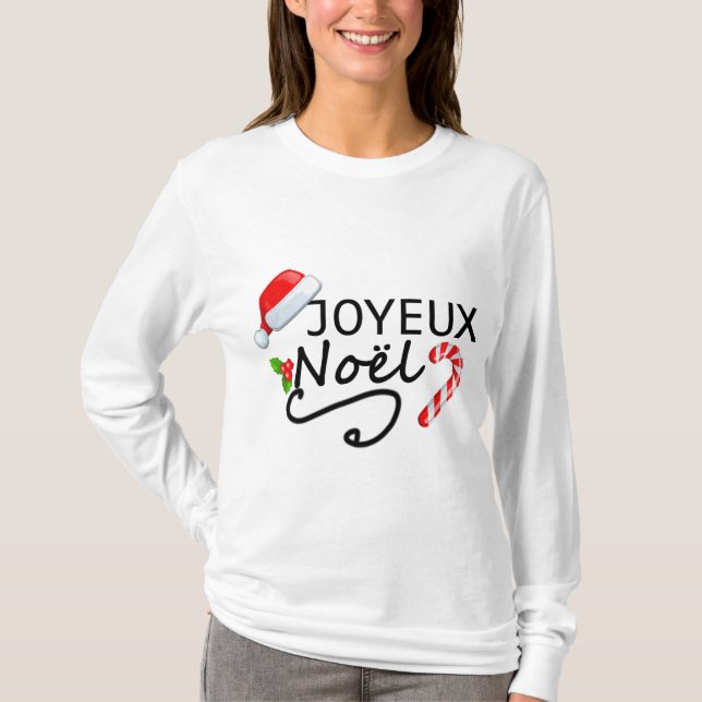 Camisa Joyeux Noël . Cadeau Noël  (Frente)