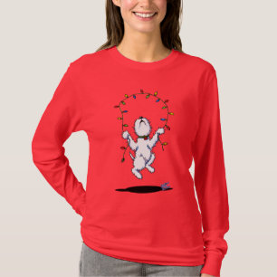 Camisa Joyful Christmas Westie Dog (roupa escuro)
