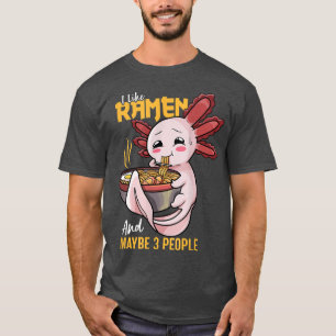 Camisa Kawaii Ramen Axolotl para Crianças Animam J