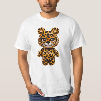 Camisa Kawaii Safari de Leopardo Malhado Fofo 