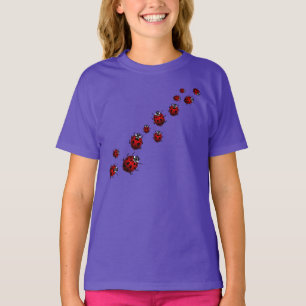 Camisa Ladybug orgânica da moça
