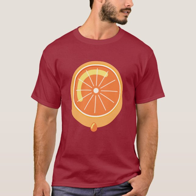 Camisa laranja vermelha (Frente)