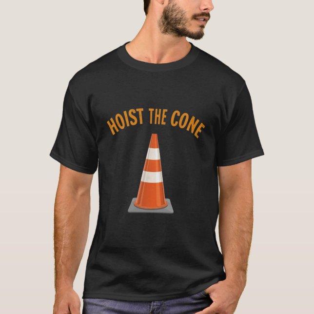 Camisa legal de trabalho na estrada Içar o Cone, e (Frente)