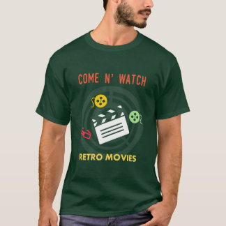 Camisa legal Venha Ver Filmes Retroativos amigo