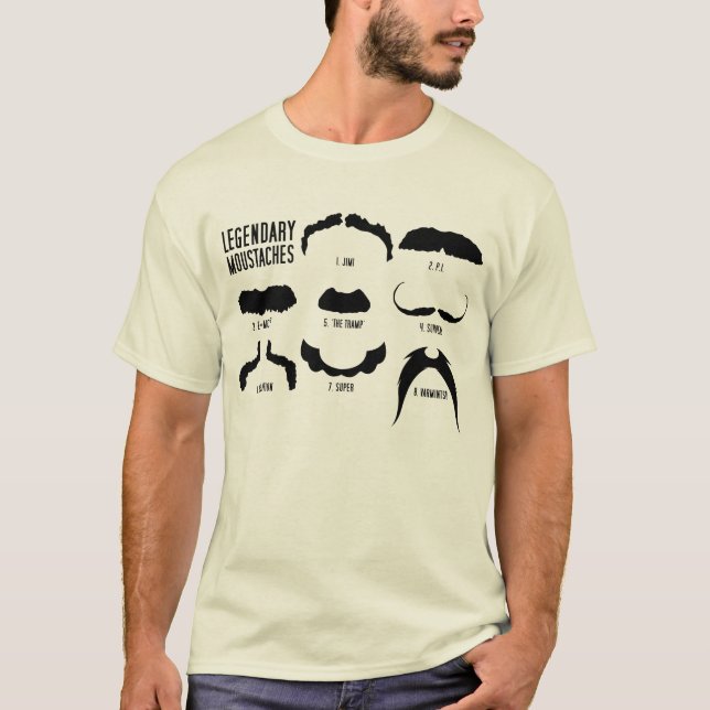 Camisa legendária do Moustache T (Frente)