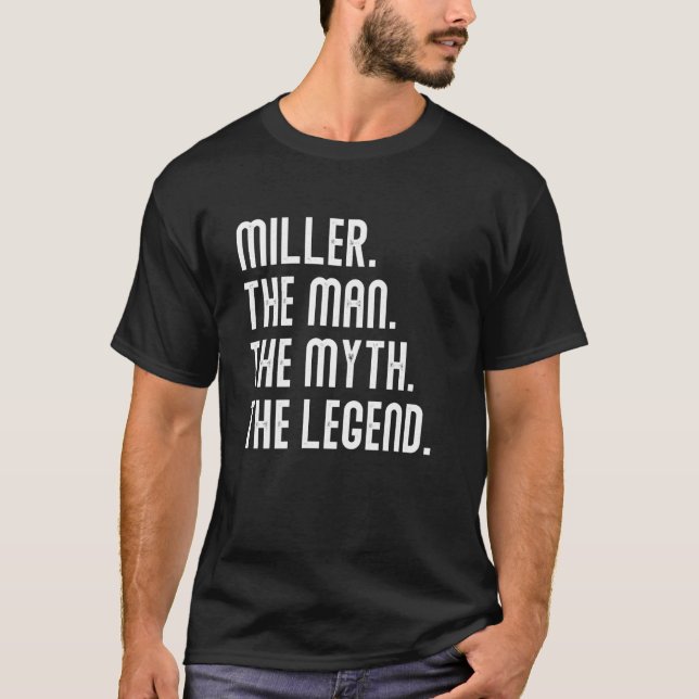 Camisa Lenda do Mito do Homem MILLER Presentes par (Frente)