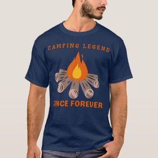 camisa lendária de camping desde sempre retro