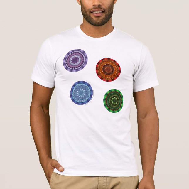 Camisa Leve Masculina Mandalas dos Elementos (Frente)