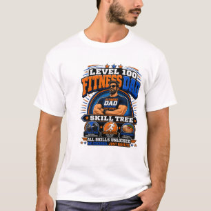 Camisa Level 100 Fitness Dad – Skill Tree Gym Dad 