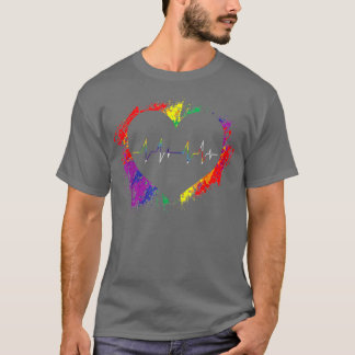 Camisa LGBT Heartbeat EKG Gay Lésbica