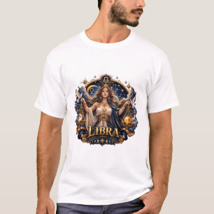 Camisa Libra Signo Zodíaco Escalas Celestial Astro