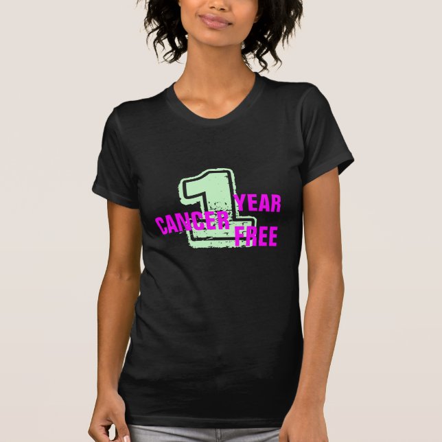 Camisa livre da celebração do cancer de 1 ano (Frente)
