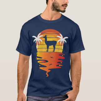 Camisa Llama pôr do sol retrô anos 70 vintage Amig