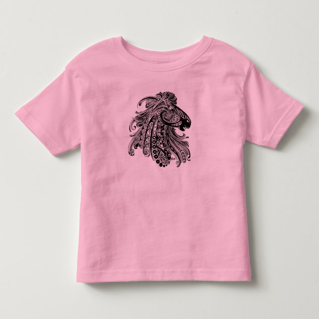 Camisa longa da Capa da criança cor-de-rosa com (Frente)