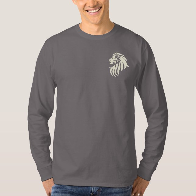 Camisa longa da Capa de Henley das canvas brancas (Frente)
