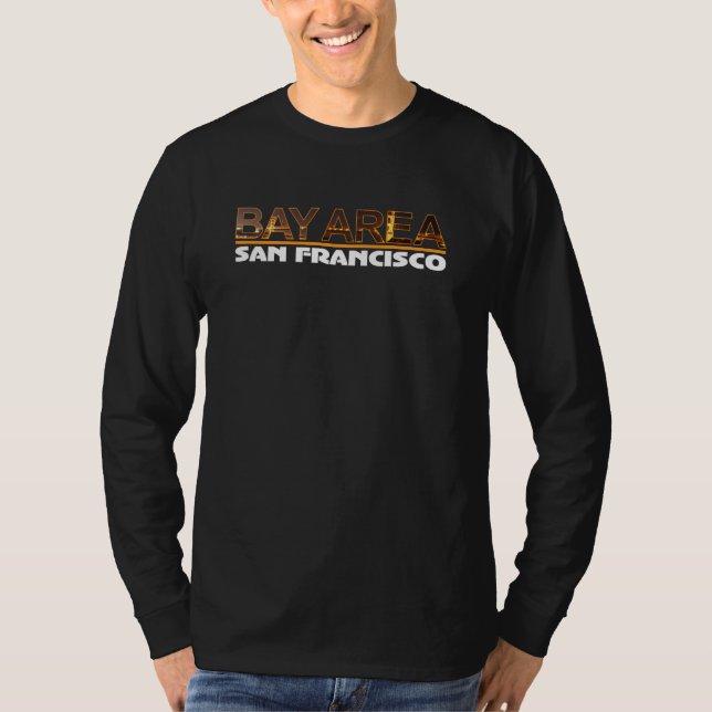 Camisa longa da Capa T da área de San Francisco (Frente)