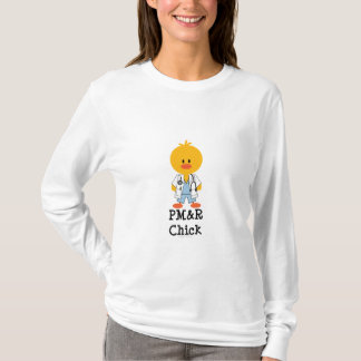 Camisa longa da Capa T do pintinho de PM&R