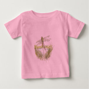Camisa longa da luva da libélula das crianças