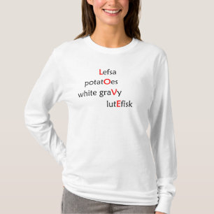 Camisa longa da luva do AMOR de Lefsa
