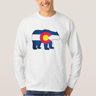Camisa longa da luva dos homens do urso da
