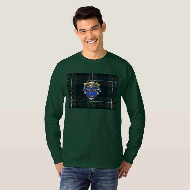 Camisa longa da luva T do clã de Ferguson (Frente Completa)
