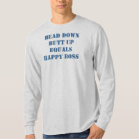 Camisa longa da luva t do slogan do trabalho duro