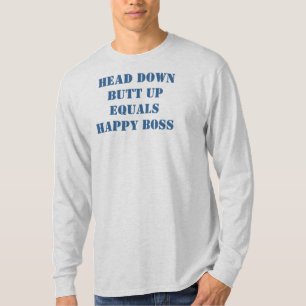 Camisa longa da luva t do slogan do trabalho duro