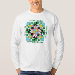 Camisa longa do jérsei da Capa da ilusão grande