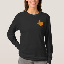 Camisa Longo-Sleeved da estrela de Texas