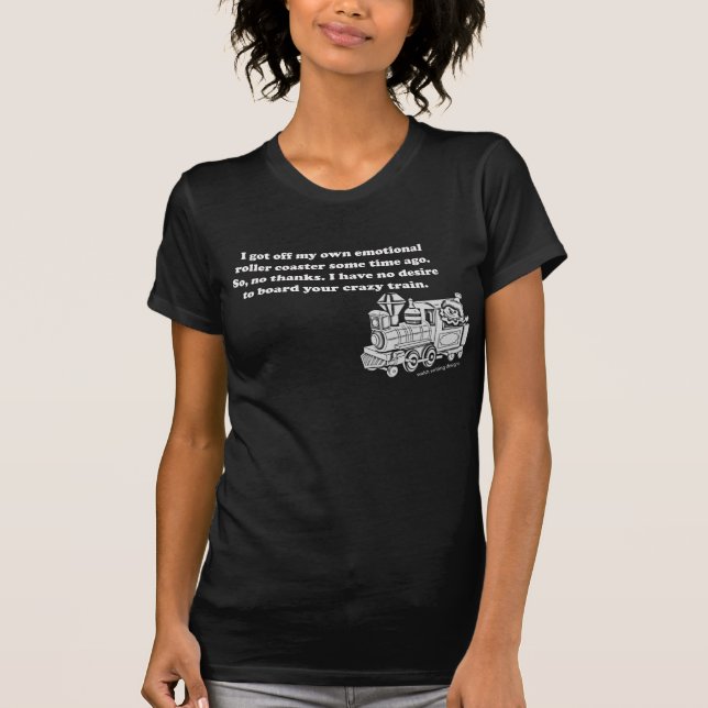 Camisa louca do preto do trem (Frente)