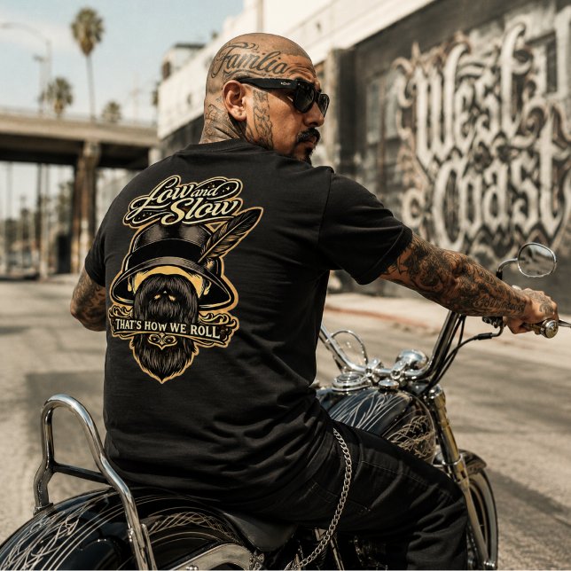 Camisa Low and slow, é assim que voltamos - T-shir (Low and slow thats how we roll back-hit T-shirt)