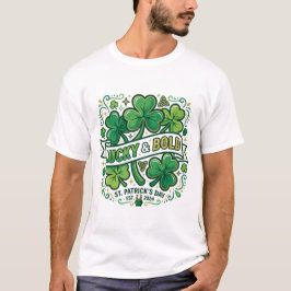 Camisa Lucky & Bold Shamrock do Dia de São Patríci