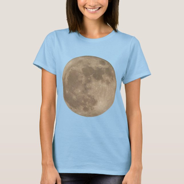 Camisa lunar cheia Camiseta lua camiseta feminina (Frente)