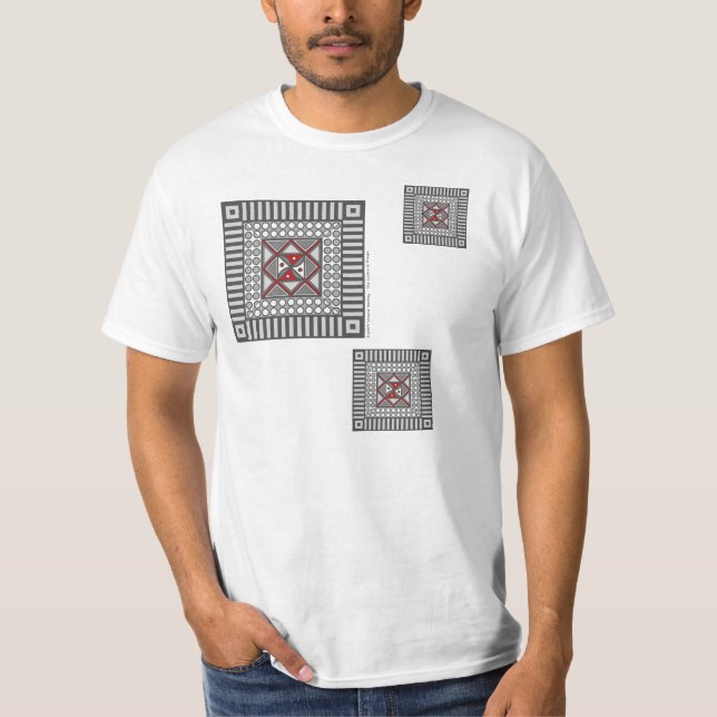 Camisa Luz Geométrica Alternativa de Homens (Frente)