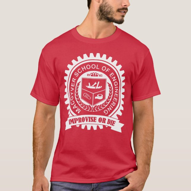 Camisa Macgyver School Of Engineering Improvise Or (Frente)