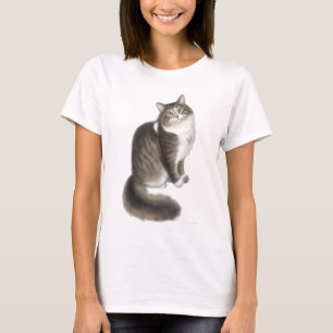 Camisa macia da boneca das senhoras do gato de