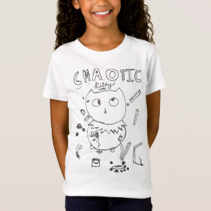 Camisa macia simples Gatinho caótica