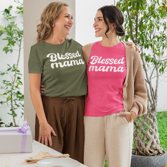 Camisa Mãe Abencoada - Presente do Dia das Mães e  (blessed mama shirt, best mom ever t-shirt, mom appreciation gift, mothers day shirt, birthday gift)