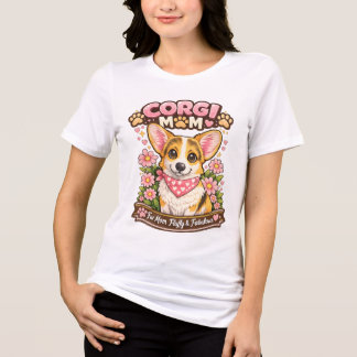 Camisa Mãe Corgi Fofa – Presente para Amante de Co