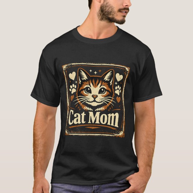 Camisa Mãe de Gato – Amor Orgulhoso por Felinos (Frente)