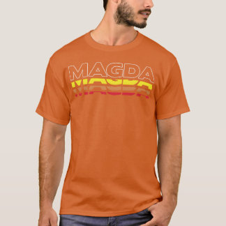 Camisa Magda Primeiro Nome Engraçado Vintage Pôr d
