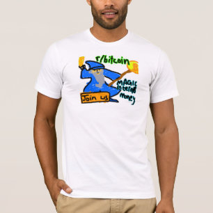 Camisa mágica de Bitcoin do dinheiro do Internet